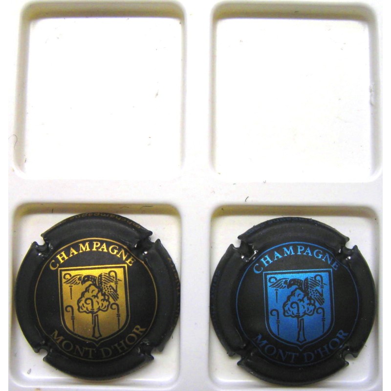 MONT D'HOR ECUSSON NOIR MAT OR ET BLEU