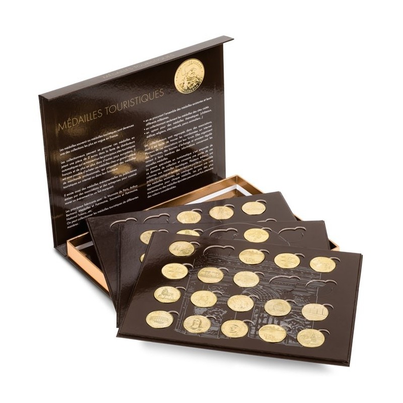 LEUCHTTURM COFFRET PRESSO POUR 80 MEDAILLES