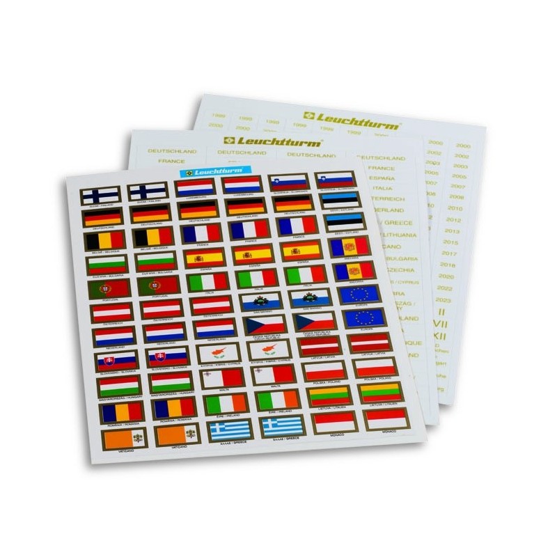 LEUCHTTURM ALBUM VISTA JEU D'ETIQUETTES EURO
