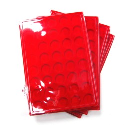 I2-PLATEAU 40 CASES LUXE VELOURS ROUGE AVEC COUVERCLE PAR 10