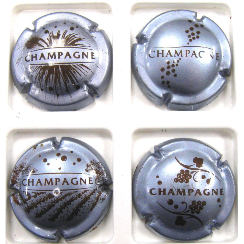 GENERIQUES N°0764/767 ARGENT BLEUTE ET MARRON