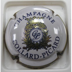 COLLARD-PICARD CONTOUR MARRON, FOND BLANC CASSE