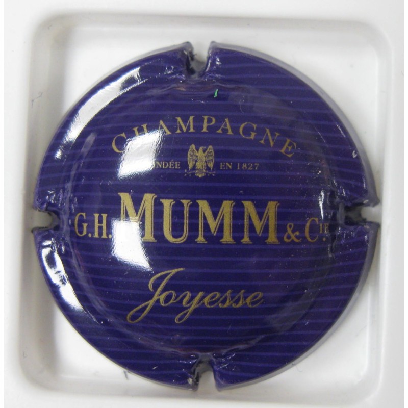 MUMM G.H.& C N°136A BLEU FONCE ET OR, STRIES FINES