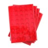 A23-PLATEAU 40 CASES RONDES PLASTIQUE ROUGE + COUVERCLES PAR 10