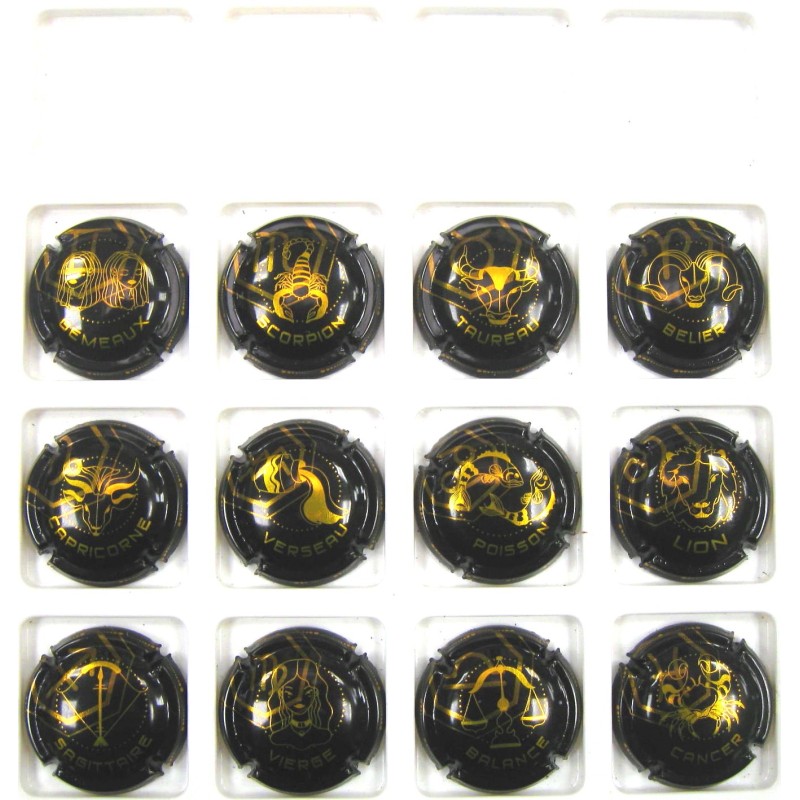 GENERIQUES SIGNES ZODIACAUX NOIR ET OR