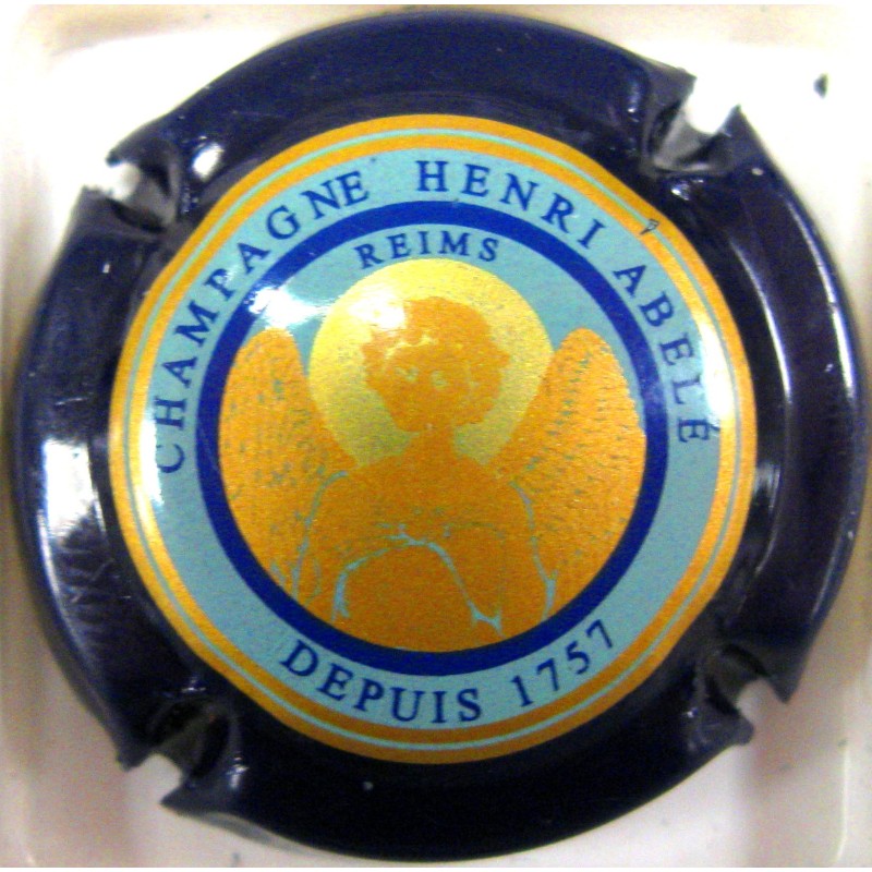 HENRI ABELE N°41A CONTOUR BLEU NOIR FOND BLEU PASTEL