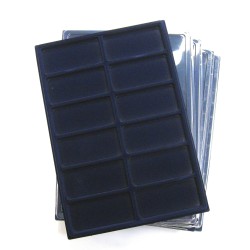 F3-PLATEAU 12 CASES VELOURS BLEU AVEC COUVERCLE