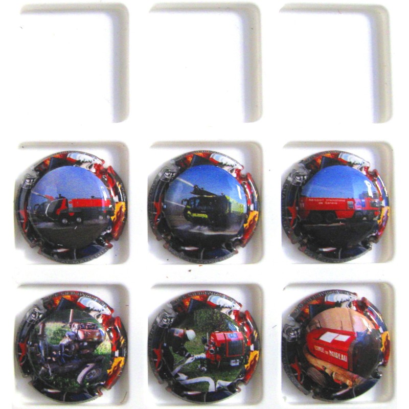 MANCHIN PASCAL POMPIERS 2023  N°1/6 A 6/6