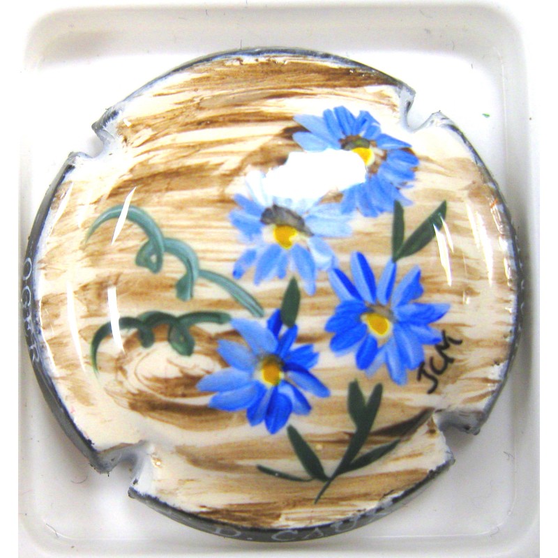 CAUX DOMINIQUE FLEURS  BLEUES PALM