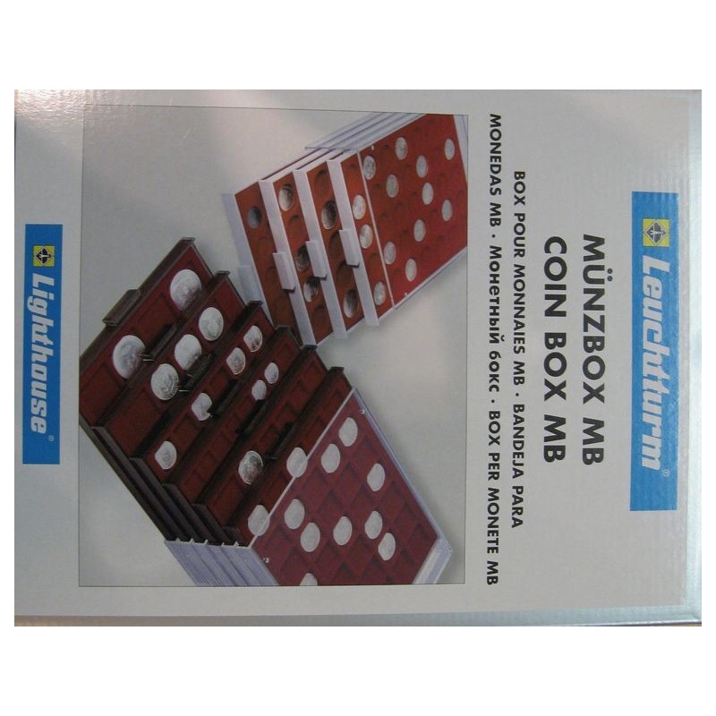 LEUCHTTURM MEDAILLIER 48 CASES BORDEAUX PAR 10 EXEMPLAIRES