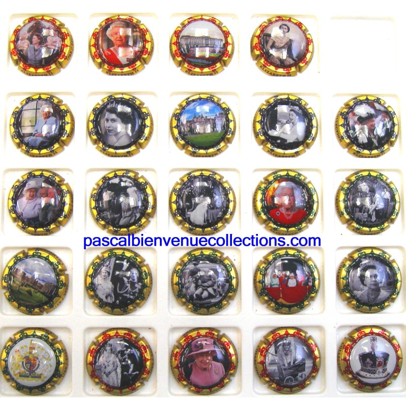 GENERIQUES ELISABETH II 24 CAPSULES  CONTOUR OR LIMITE A 100 SERIES