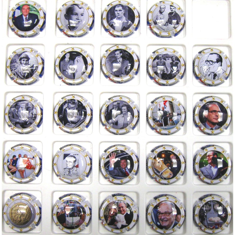 GENERIQUES JACQUES CHIRAC DE 1/24 A 24/24 CT BLANC