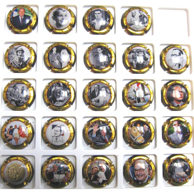 GENERIQUES JACQUES CHIRAC DE 24 CAPSULES  CONTOUR OR LIMITE A 100 SERIES
