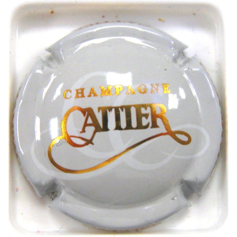 CATTIER N°32C GRIS CLAIR, BLANC ET OR 
